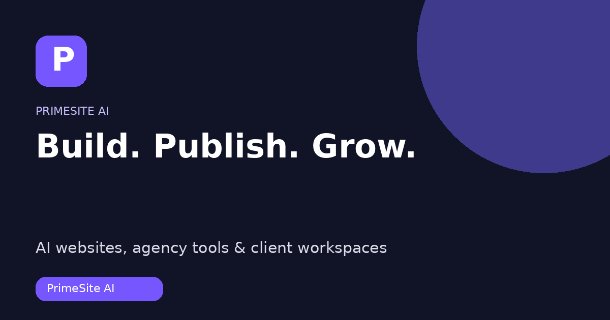 PrimeSite AI – AI-Assisted Website Builder